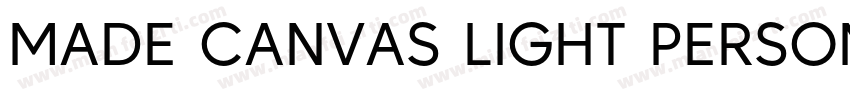 MADE CANVAS LIGHT PERSONAL USE字体转换